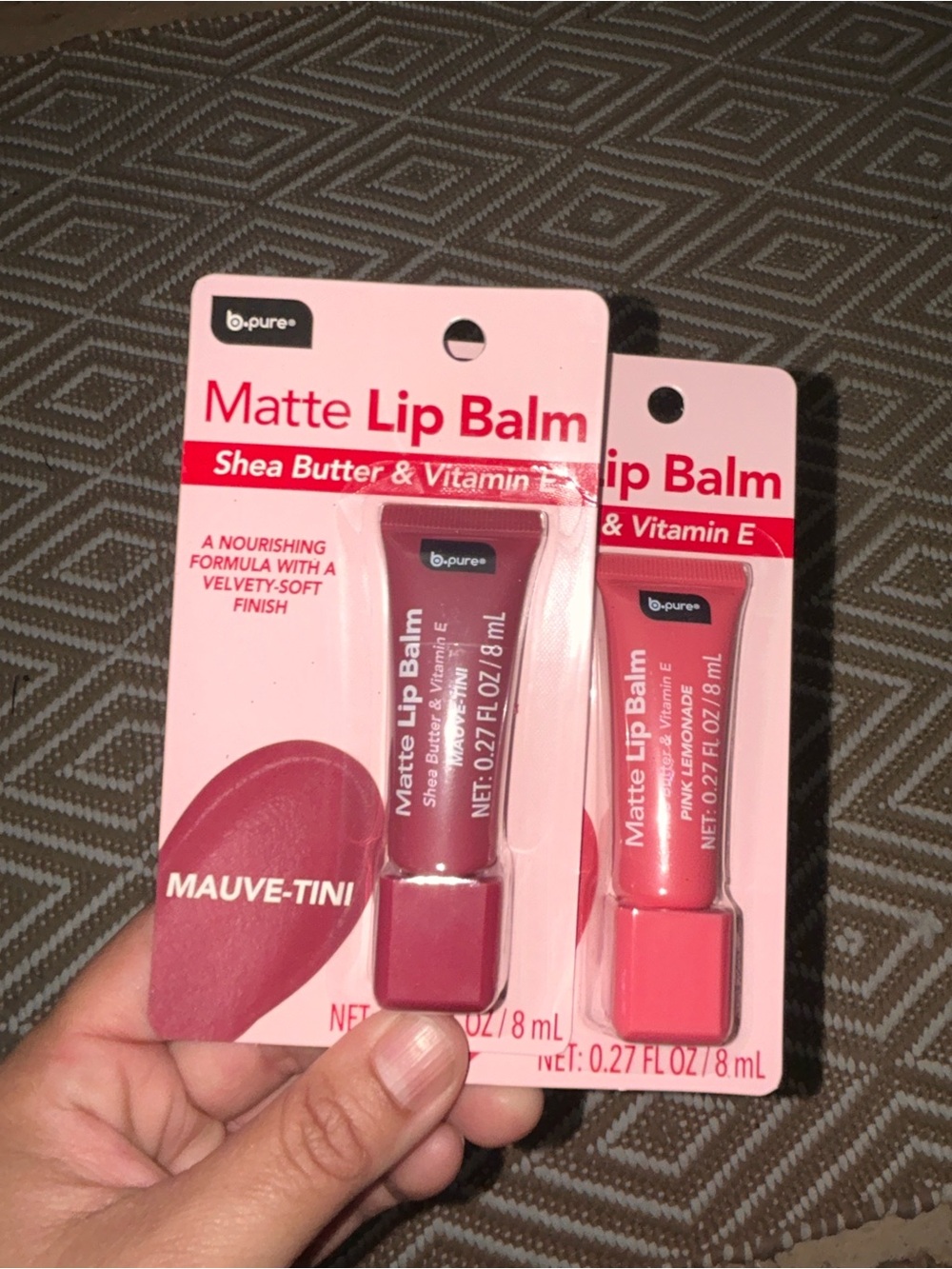 Matte Lip Balm Duo — Mauve-Tini Pink Shades